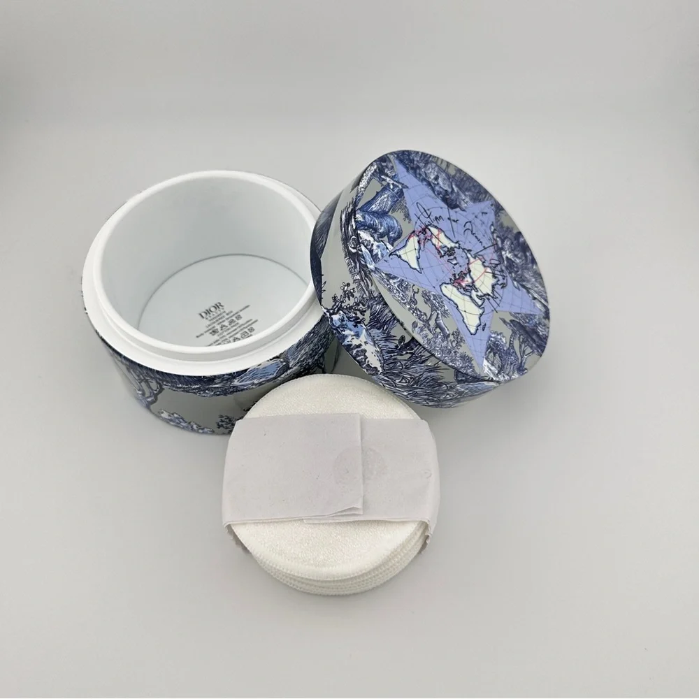 🆕 DIOR Skincare Set w/ Blue & White Vanity Jar, Reusable Toner Pads & Cleanser